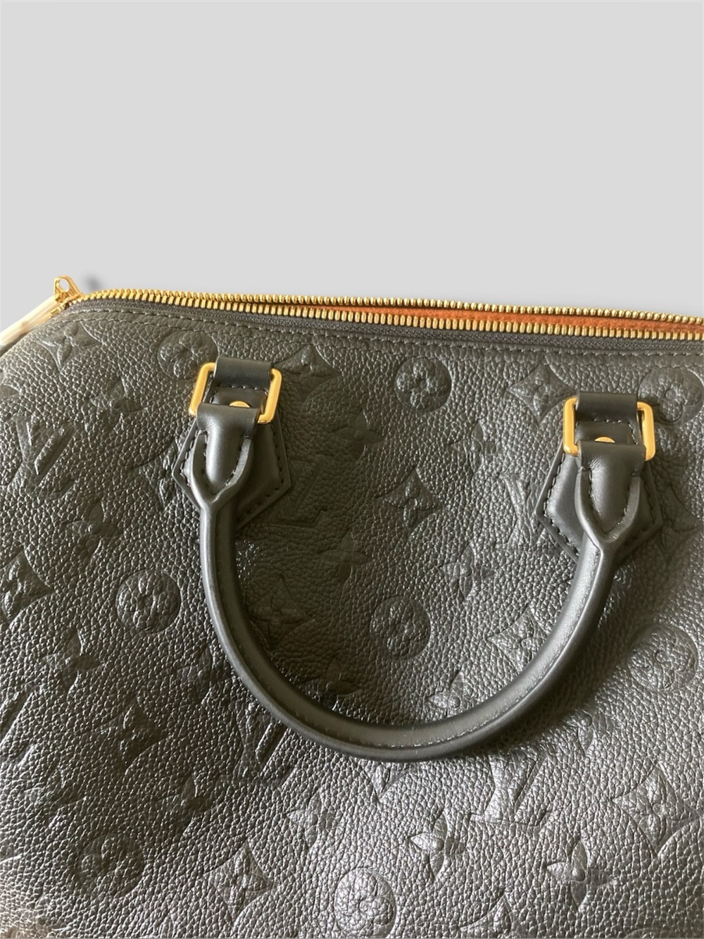 Black logo soft speedy monogram bag - Picture 4 of 16